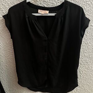 Philosophy Women's Black Business Casual Blouse
